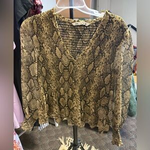 Zara Snake Print Blouse
